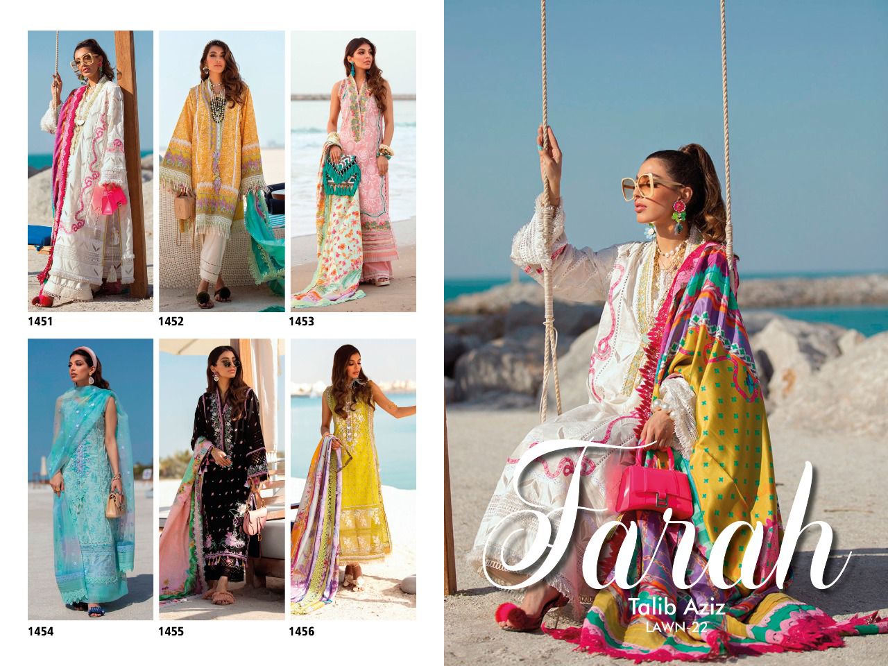 Deepsy Farah Talib Aziz Lawn 22 Festive Wear Heavy Cotton With Embroidery Pakistani Salwar Kameez